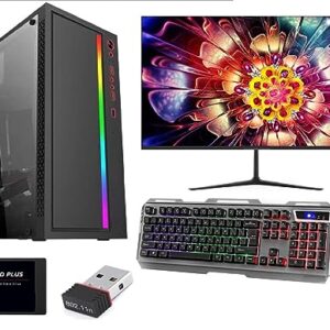 Zoonis I5 Gaming Pc Complete Computer System for Gaming (Core i5 Processor/DDR3 16GB RAM /512GB SSD/GT 710 2GB Graphics/19 inch inch HD Led Monitor/Gaming Keyboard Mouse/Windows 10/WiFi-Bluetooth)